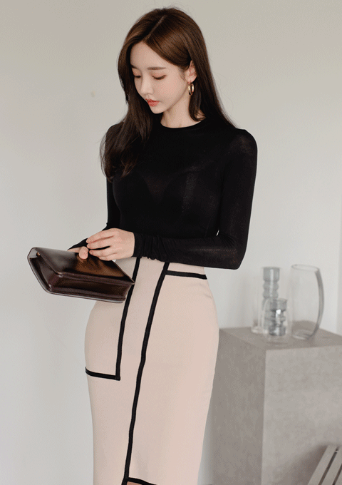 마커 라운드 티셔츠